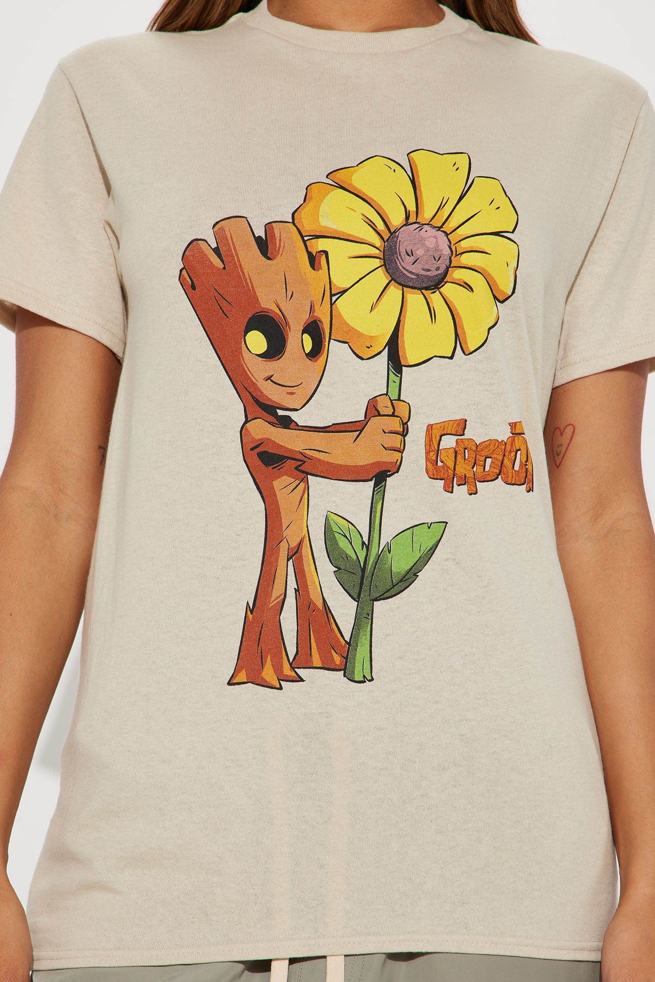 Sunflower Groot Graphic Tee - Sand sold by Fashion Nova product image thumbnail 3