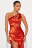Upscale Evening Satin Gown - Cognac sold by Fashion Nova