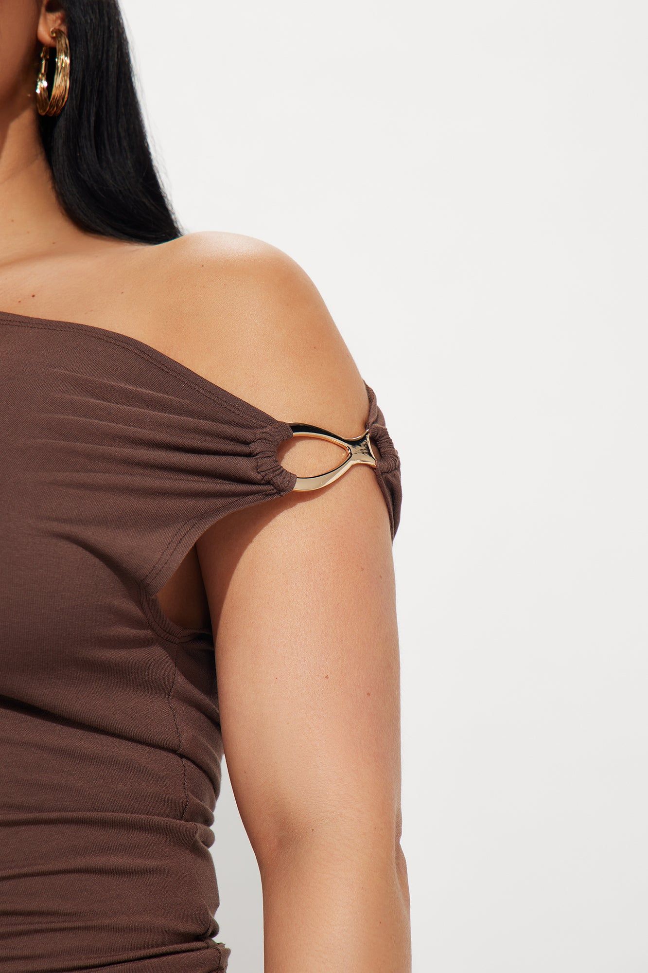 A Sure Thing One Shoulder Top - Chocolate sold by Fashion Nova product image thumbnail 3