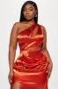 Upscale Evening Satin Gown - Cognac sold by Fashion Nova