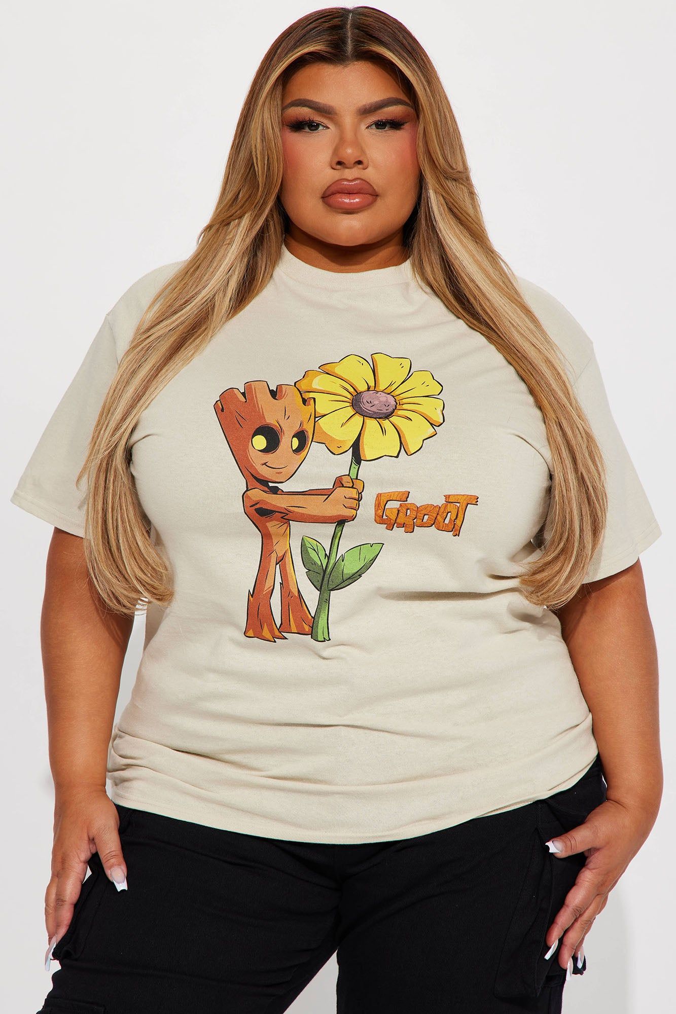 Sunflower Groot Graphic Tee - Sand sold by Fashion Nova product image thumbnail 4
