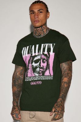 Spiritual Duel Short Sleeve Tee - Hunter made by Fashion Nova