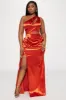 Upscale Evening Satin Gown - Cognac sold by Fashion Nova