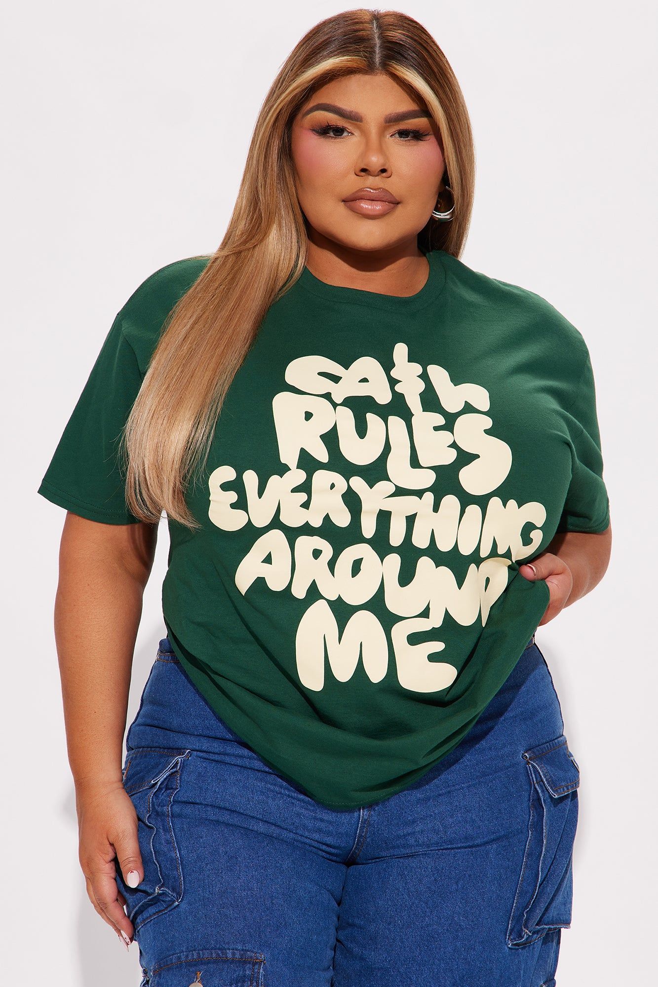 Cash Rules Around Me Tee - Hunter sold by Fashion Nova product image thumbnail 4