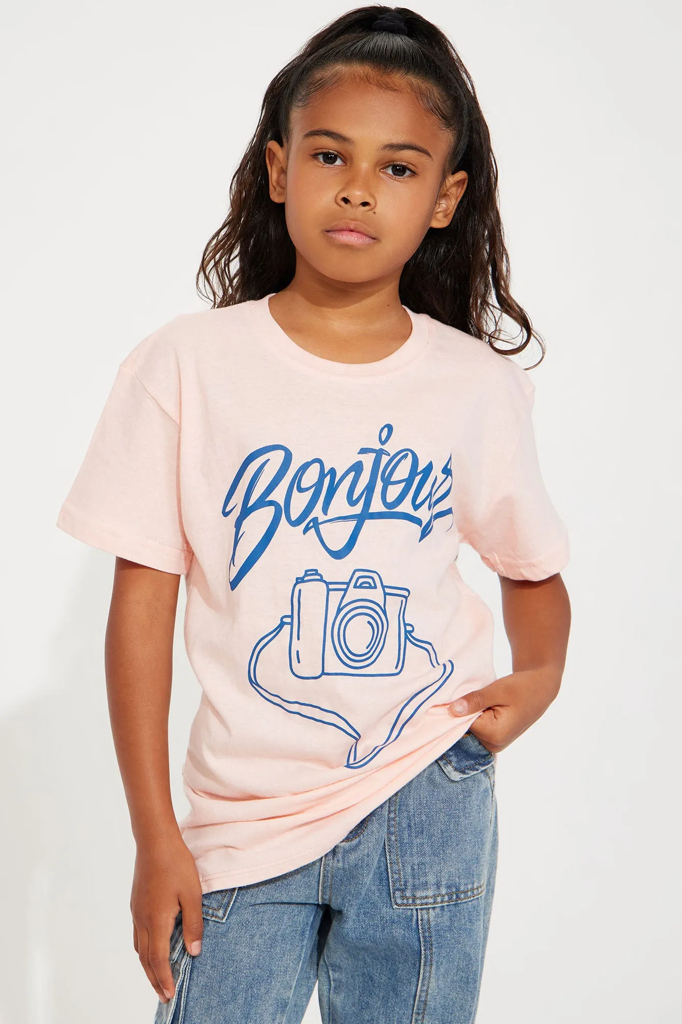 Mini Bonjour Queen Tee - Pink sold by Fashion Nova