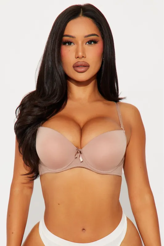 Sweet and Supportive Push Up Demi Bra - Mocha sold by Fashion Nova