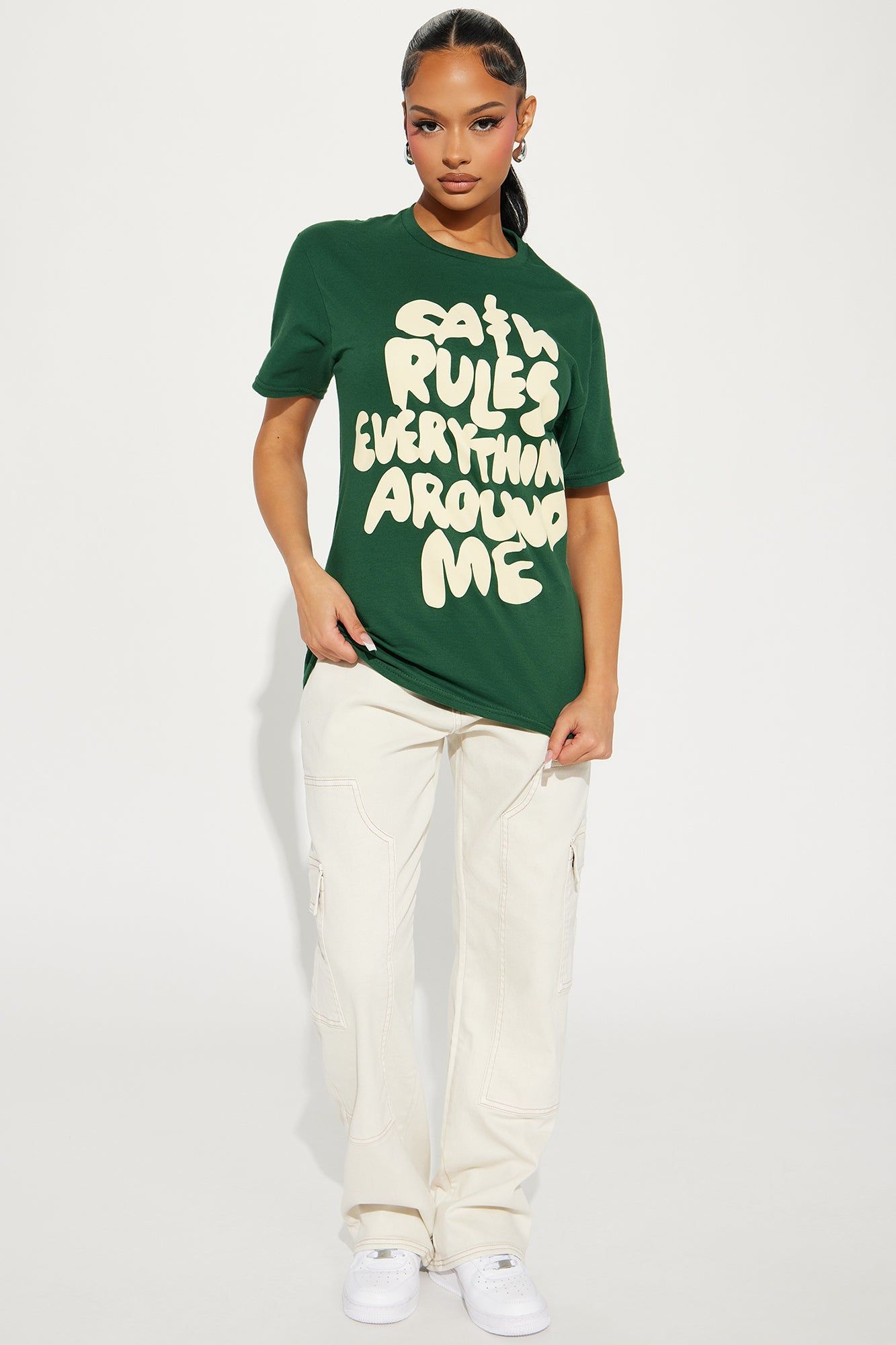 Cash Rules Around Me Tee - Hunter sold by Fashion Nova product image thumbnail 2