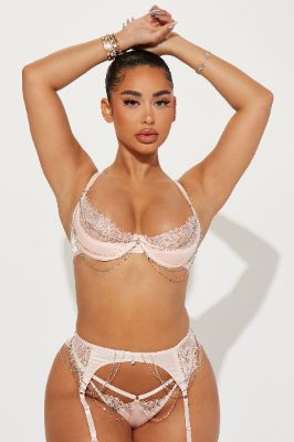 Moment To Shine Embellished 3 Piece Garter Set - Champagne sold by Fashion Nova