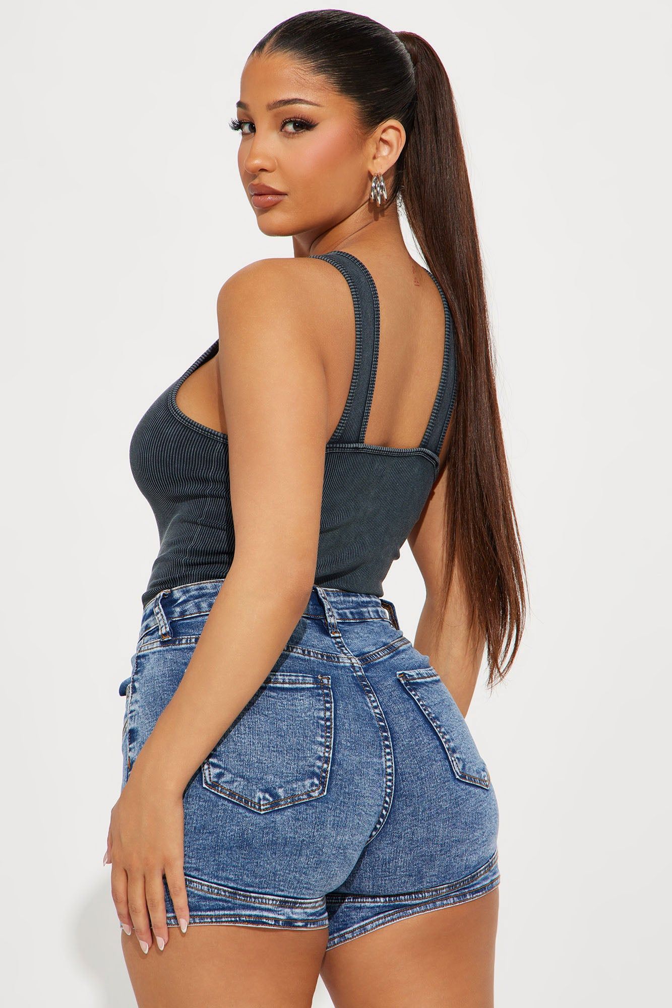 Melina Washed Seamless Bodysuit - Black sold by Fashion Nova product image thumbnail 4