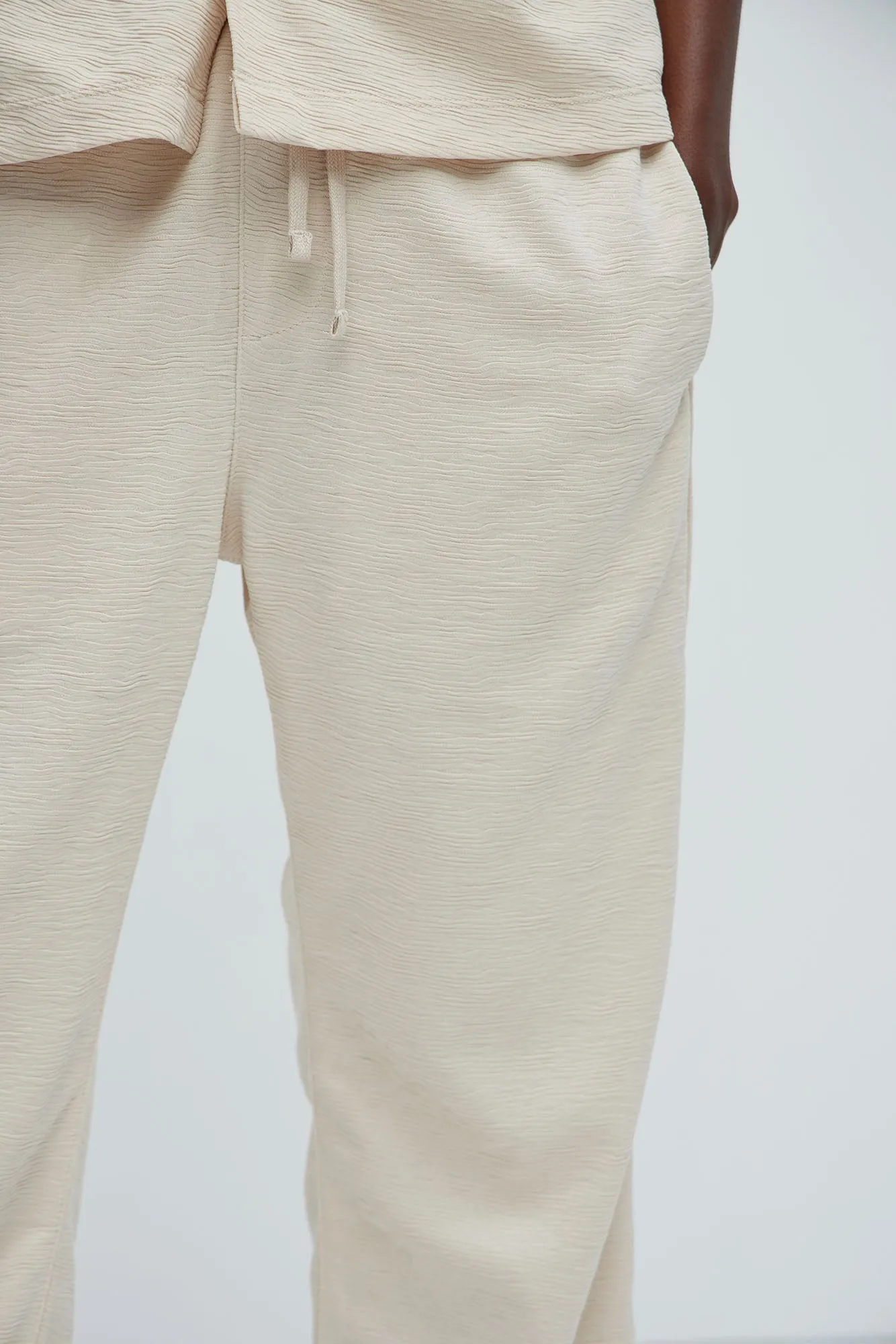 Blaze Textured Straight Pants - Cream sold by Fashion Nova product image thumbnail 3