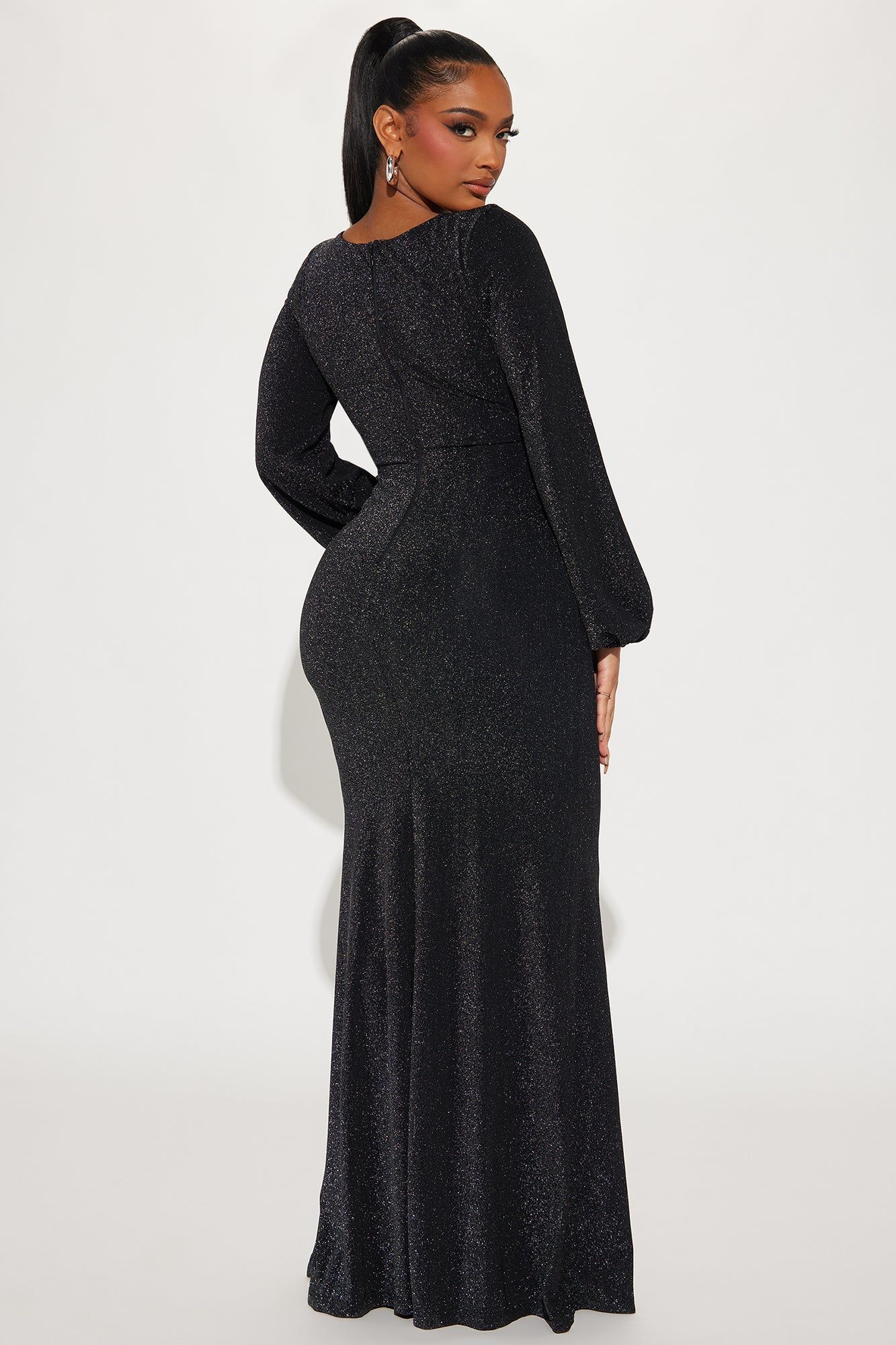 Starry Eyed Glitter Maxi Dress - Black sold by Fashion Nova product image thumbnail 3