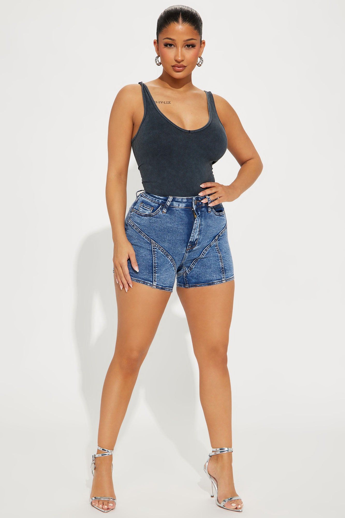 Melina Washed Seamless Bodysuit - Black sold by Fashion Nova product image thumbnail 2