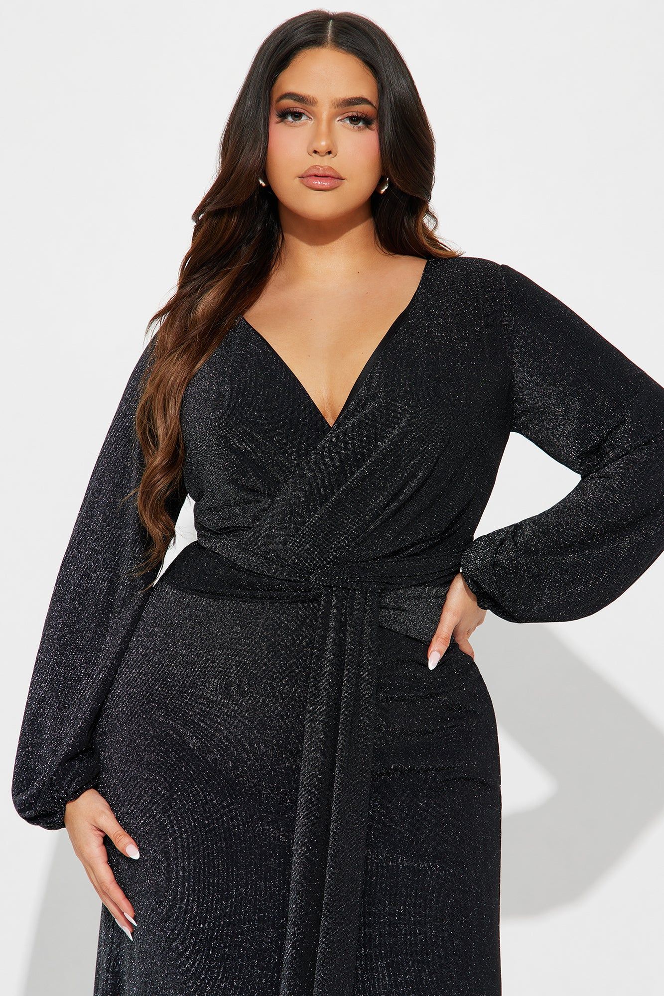 Starry Eyed Glitter Maxi Dress - Black sold by Fashion Nova product image thumbnail 5
