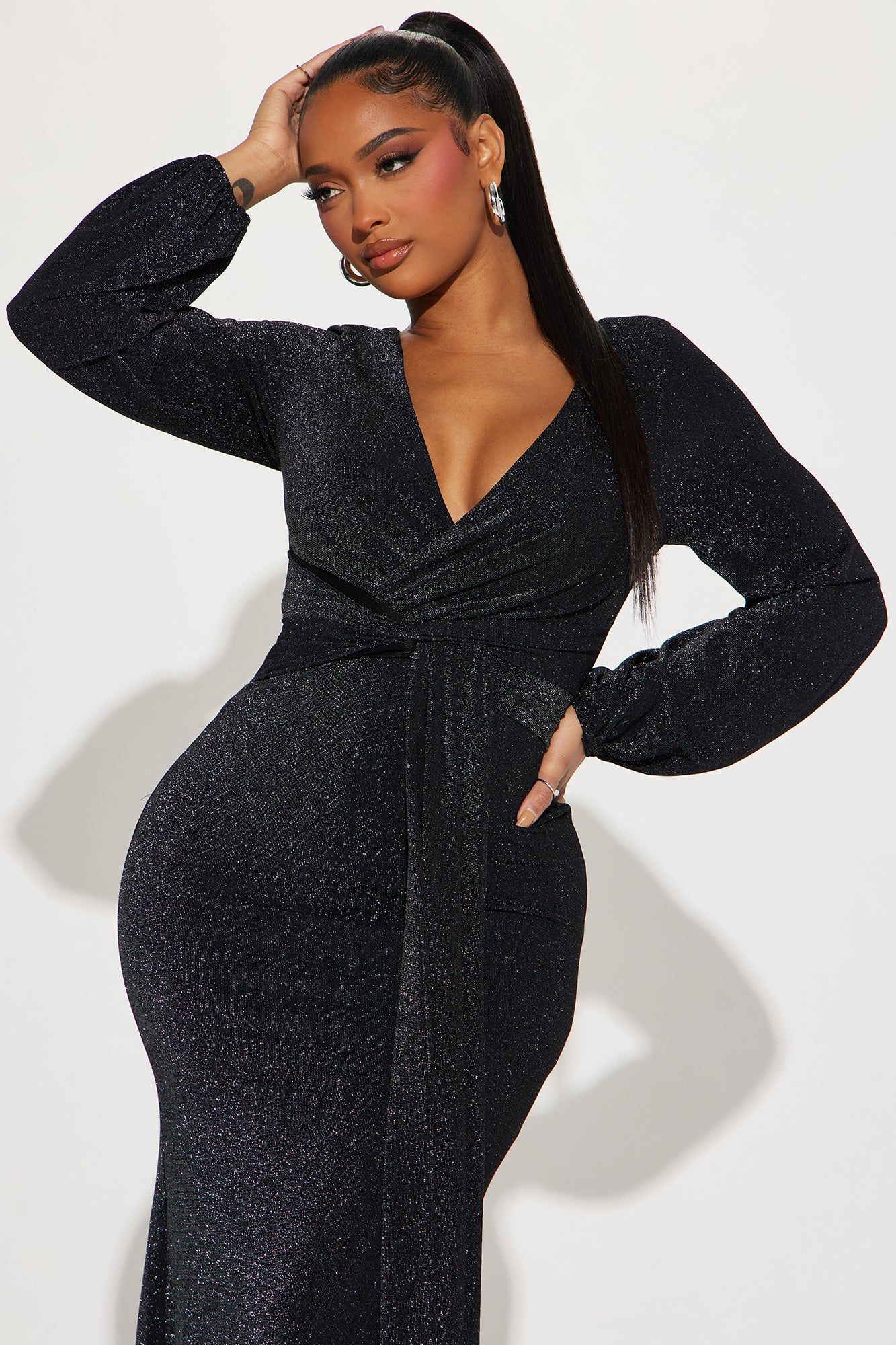 Starry Eyed Glitter Maxi Dress - Black sold by Fashion Nova product image thumbnail 2