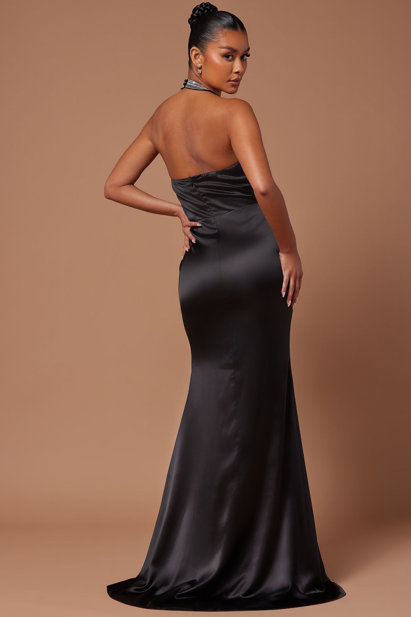 Marnee Satin Embellished Gown - Black sold by Fashion Nova product image thumbnail 3