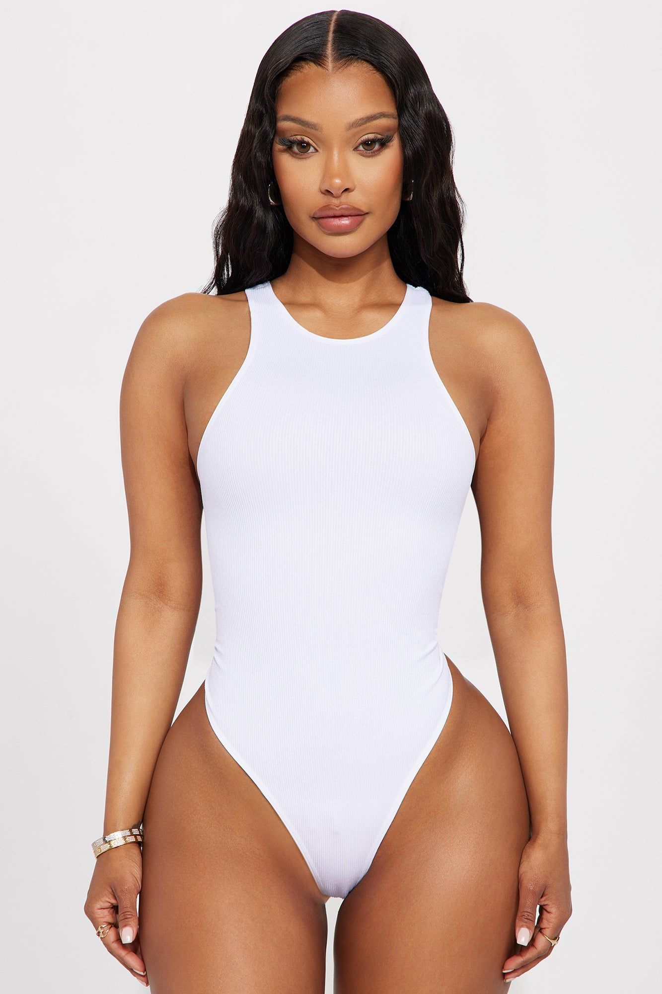 So Relatable Seamless Bodysuit - White sold by Fashion Nova
