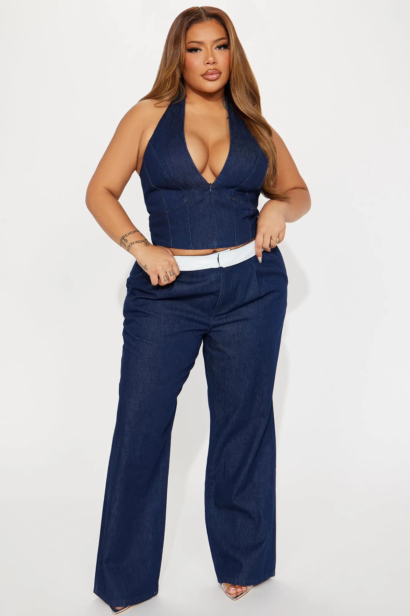 Diana Denim Pant Set - Dark Wash sold by Fashion Nova product image thumbnail 4