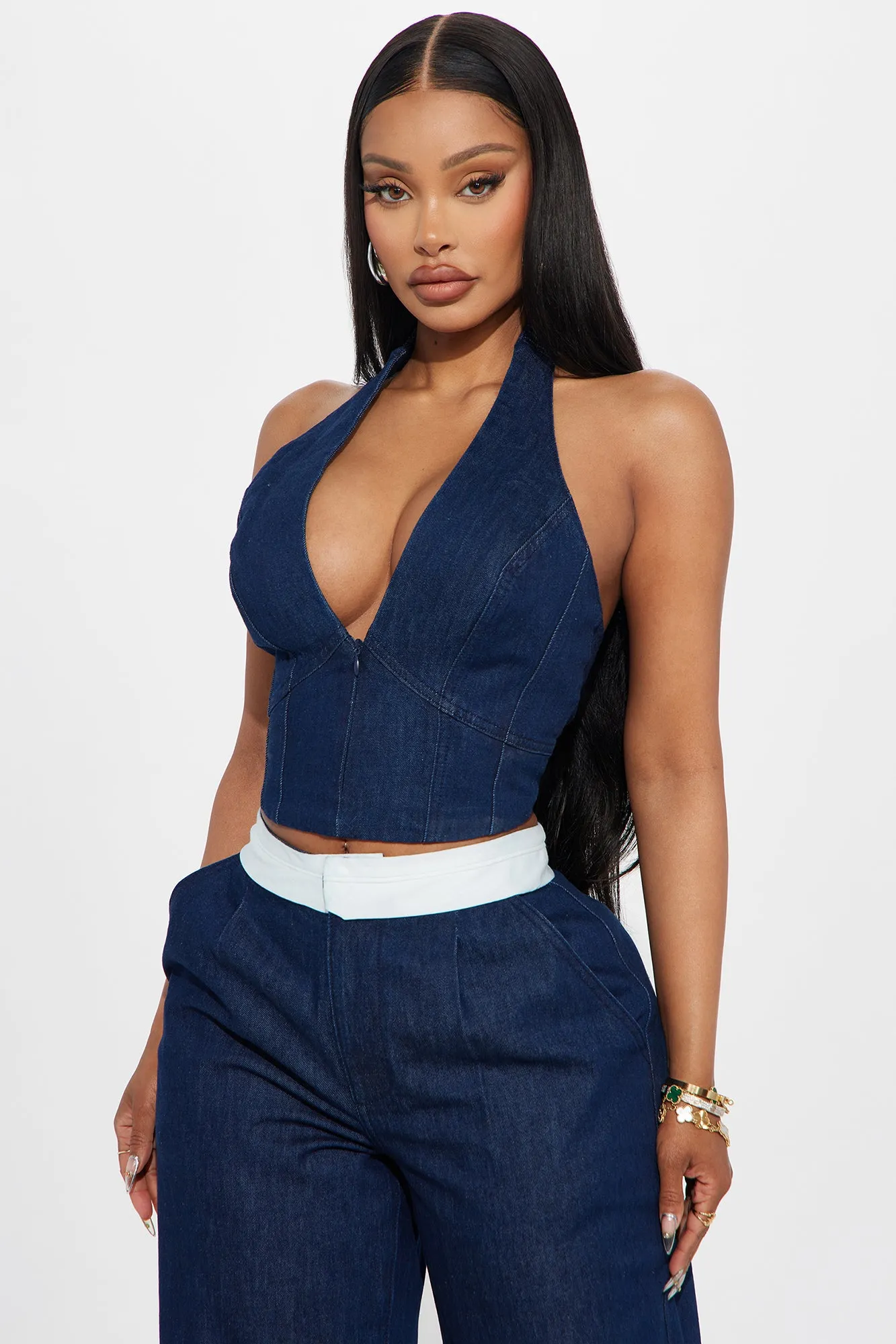 Diana Denim Pant Set - Dark Wash sold by Fashion Nova product image thumbnail 2