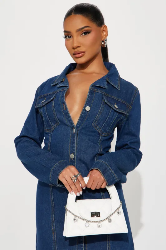 Clover Bae Handbag Chain - White/Silver sold by Fashion Nova