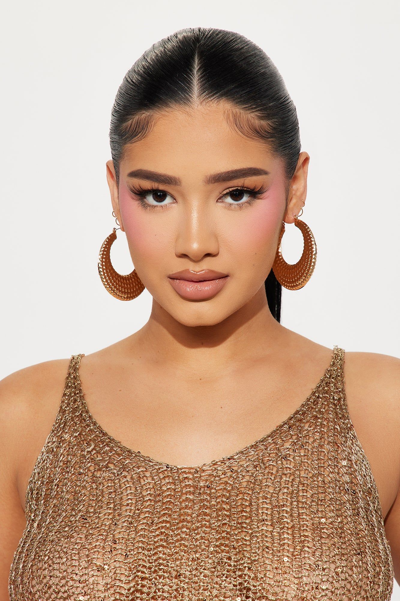 Amed Hoop Earrings - Gold sold by Fashion Nova product image thumbnail 2