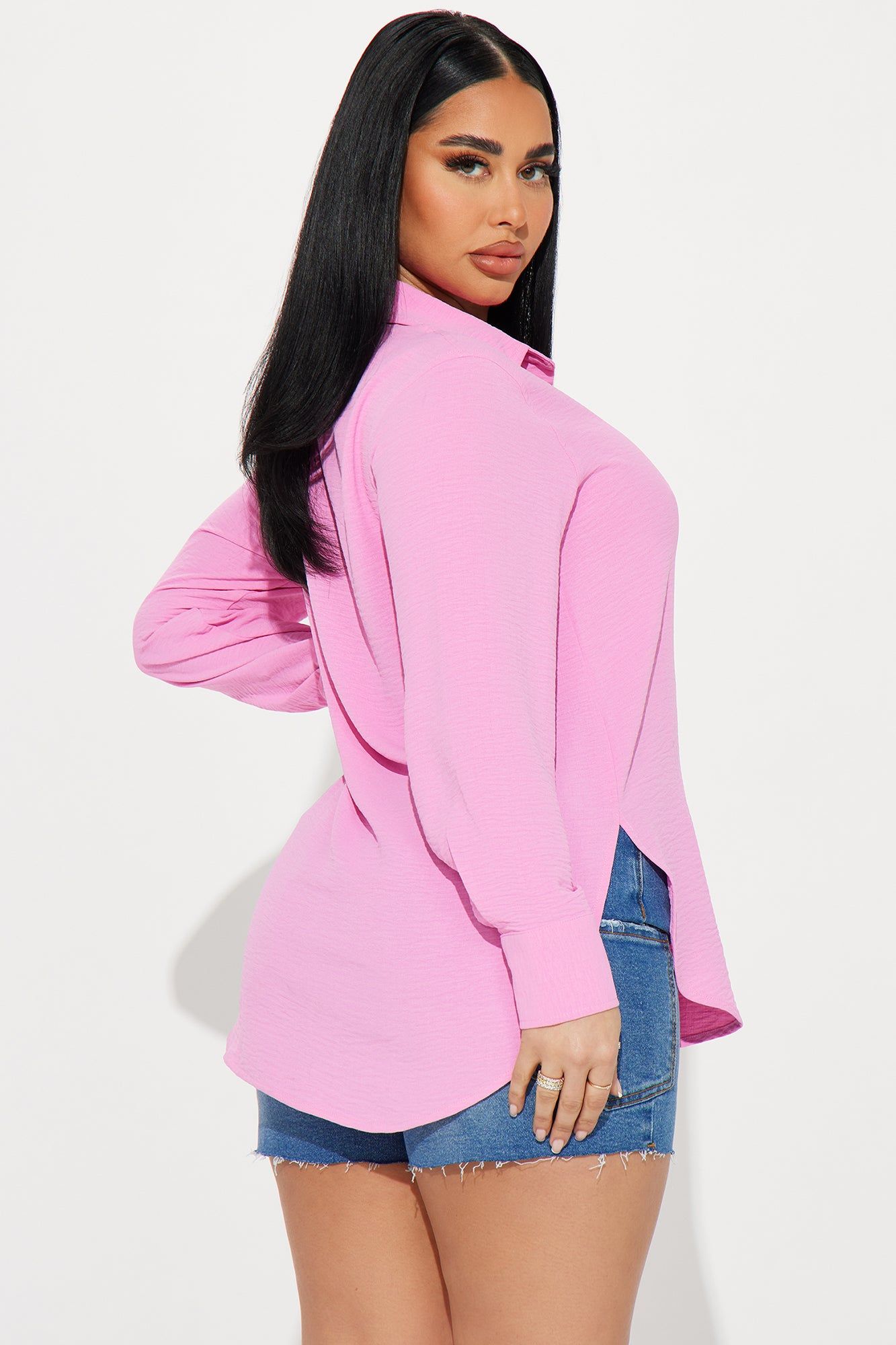 Long Live Linen Shirt - Pink sold by Fashion Nova product image thumbnail 3