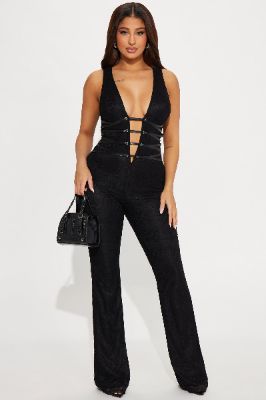 Patti Lace Jumpsuit - Black sold by Fashion Nova