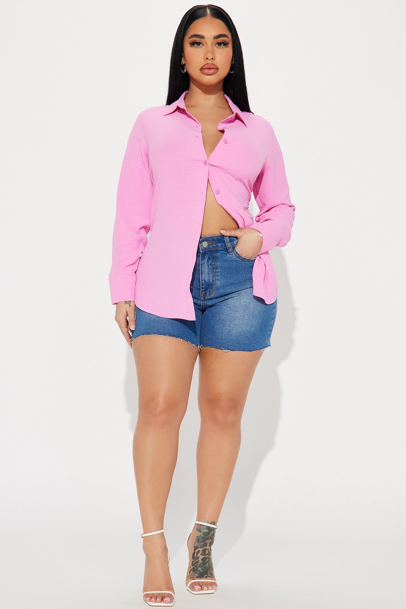 Long Live Linen Shirt - Pink sold by Fashion Nova product image thumbnail 2