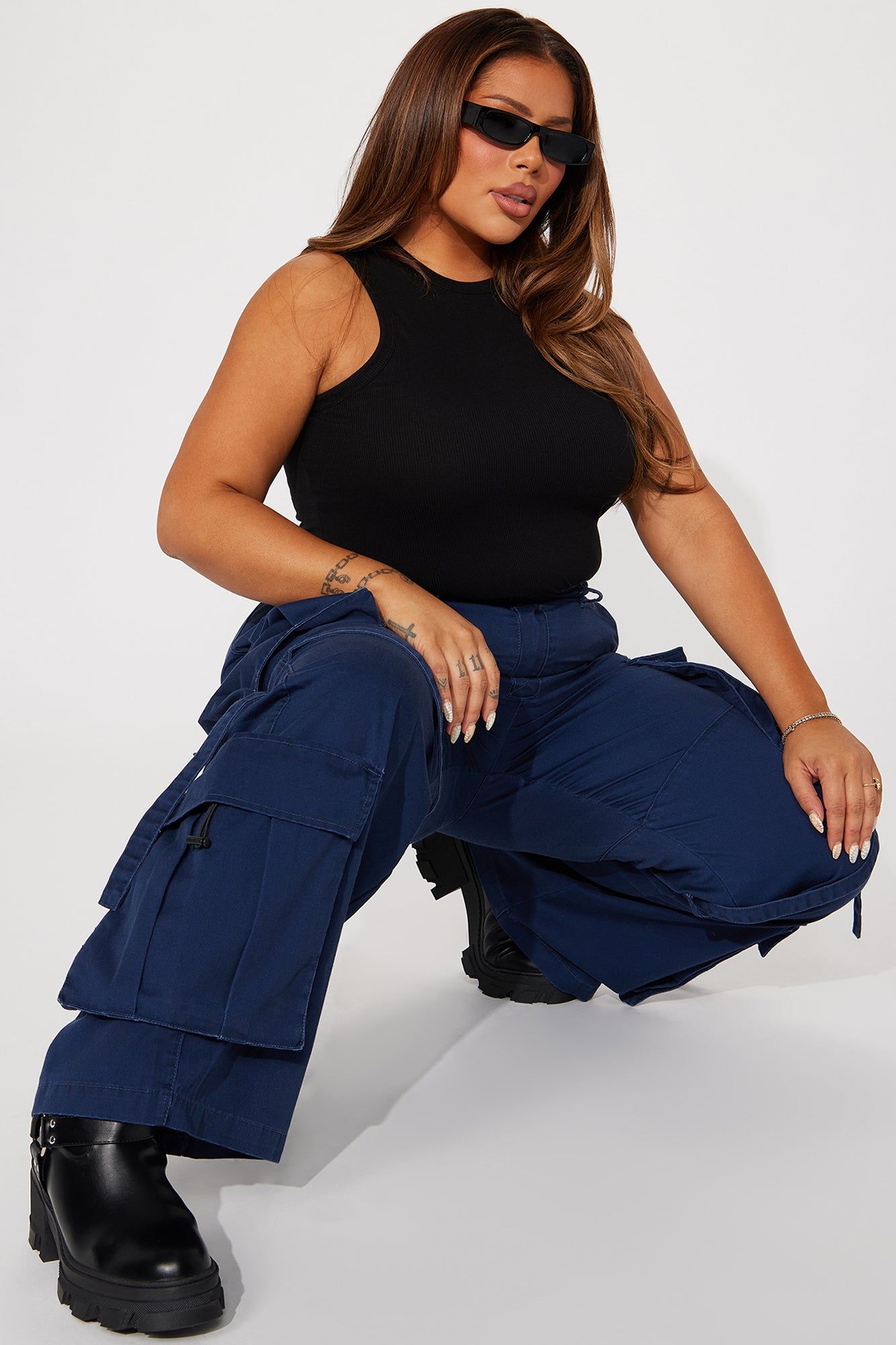 Level You Up Cargo Pant - Navy sold by Fashion Nova product image thumbnail 4