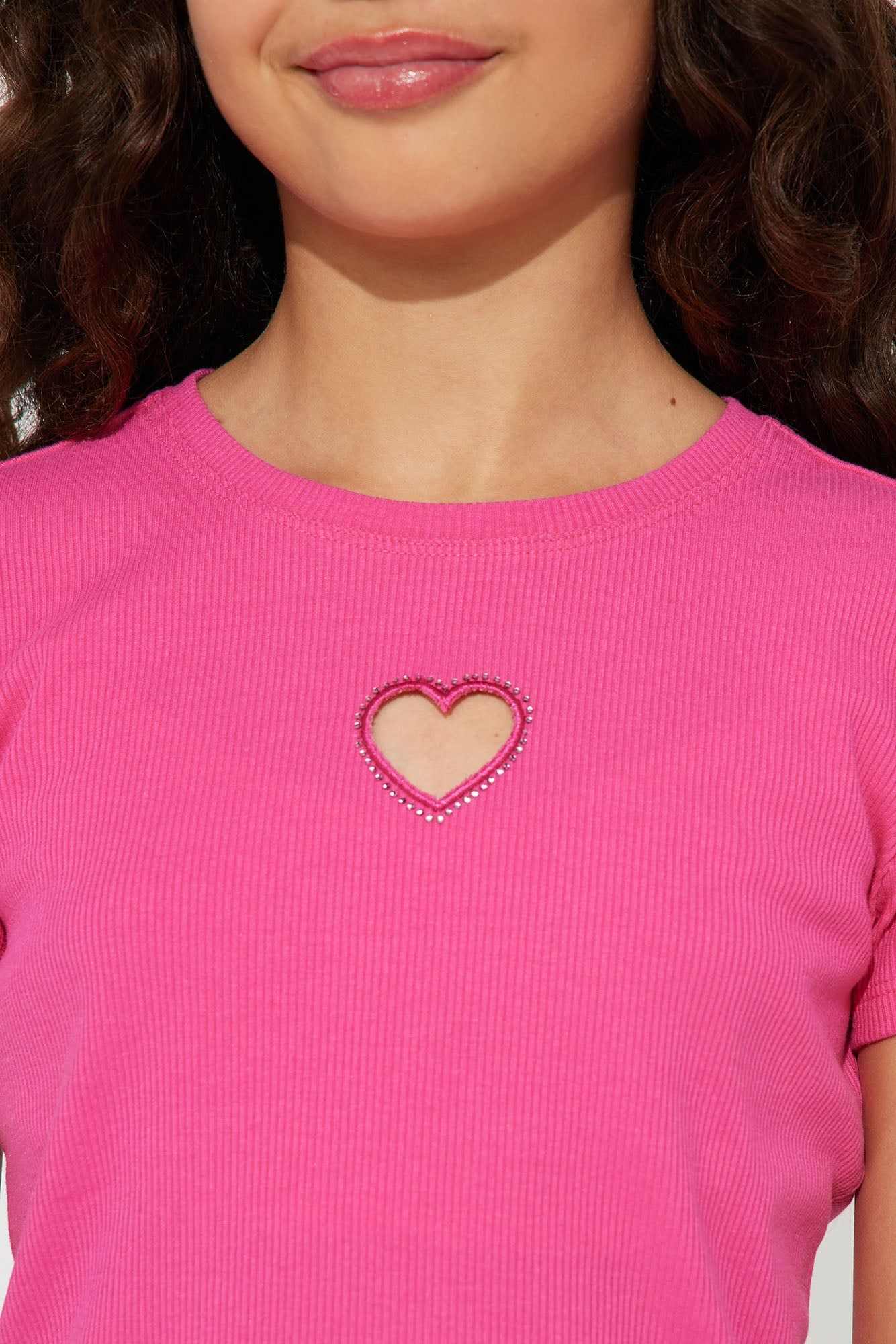 Mini Love Girl Rhinestone Tee - Pink sold by Fashion Nova product image thumbnail 3