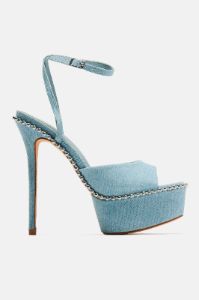 Game Changing Platform Heels - Denim sold by Fashion Nova