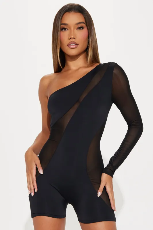 No Other Way Romper - Black sold by Fashion Nova