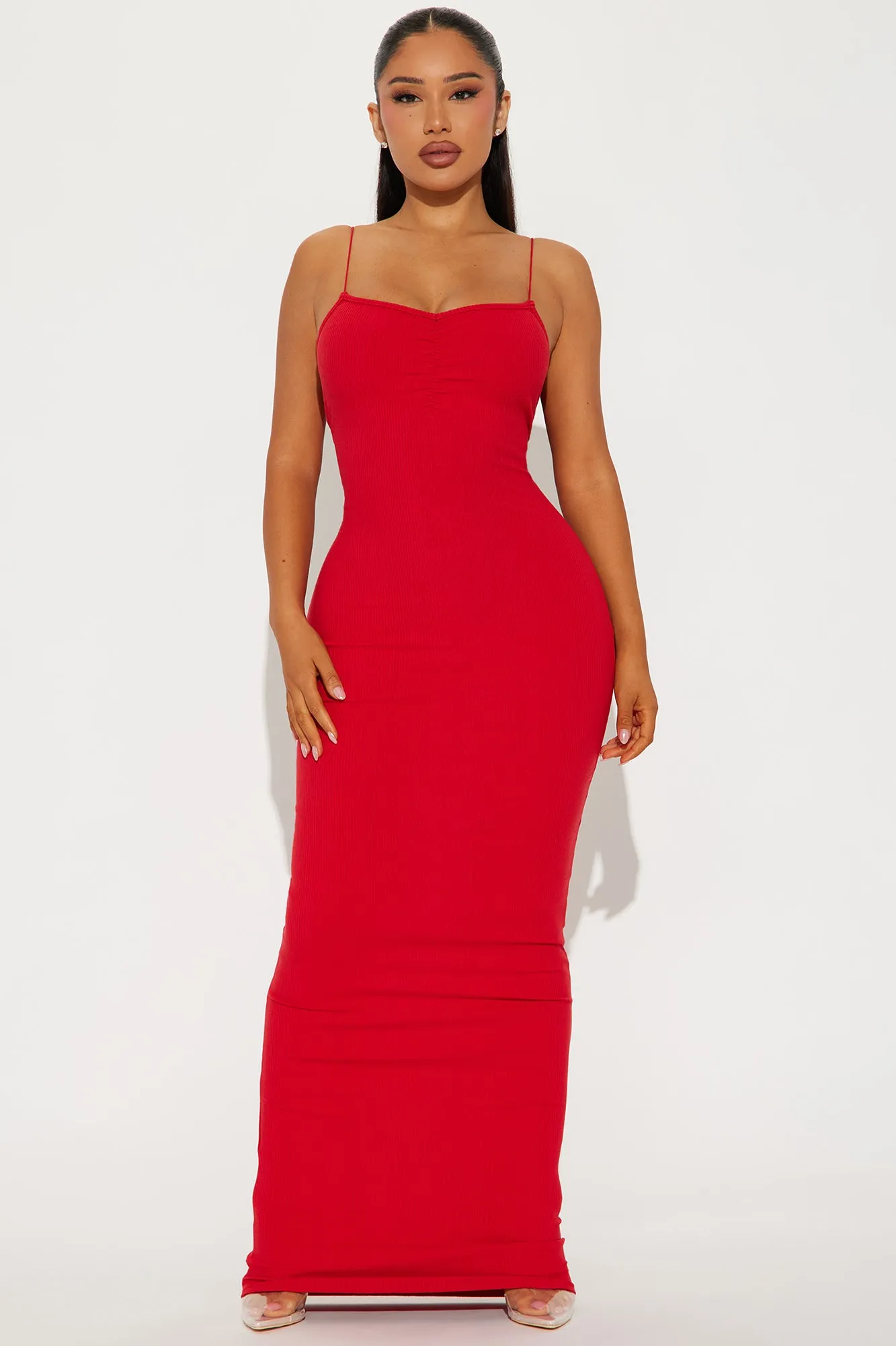 Lyla Snatched Maxi Dress - Red sold by Fashion Nova