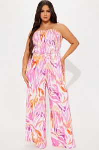 Wild Love Jumpsuit - Pink/combo sold by Fashion Nova