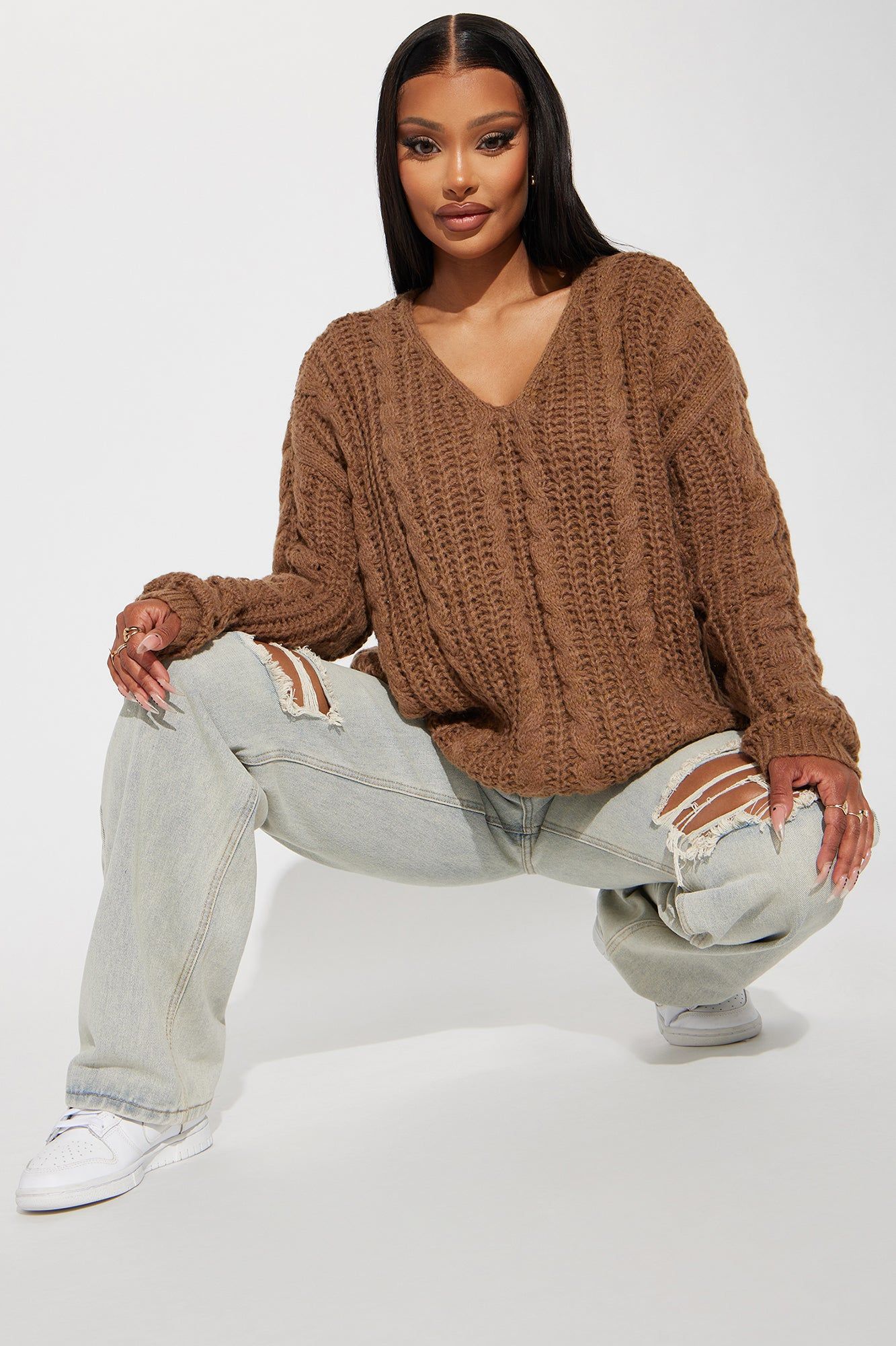 Astoria Sweater - Brown sold by Fashion Nova