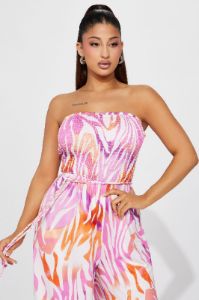 Wild Love Jumpsuit - Pink/combo sold by Fashion Nova