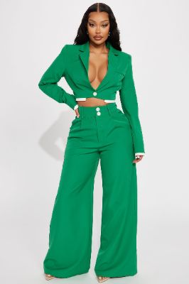 Fashionably Late Pant Set - Green sold by Fashion Nova