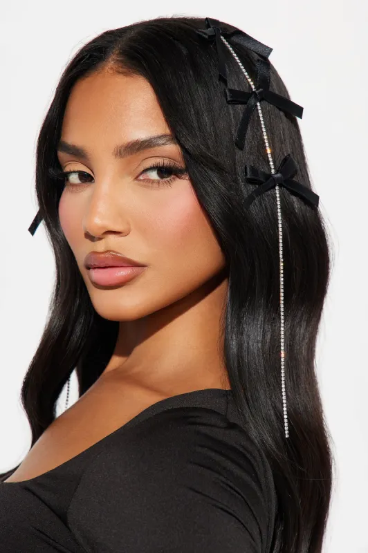 Coquette Glam Hair Clips - Black sold by Fashion Nova
