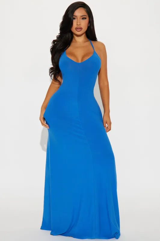Let Be Real Maxi Dress - Royal sold by Fashion Nova