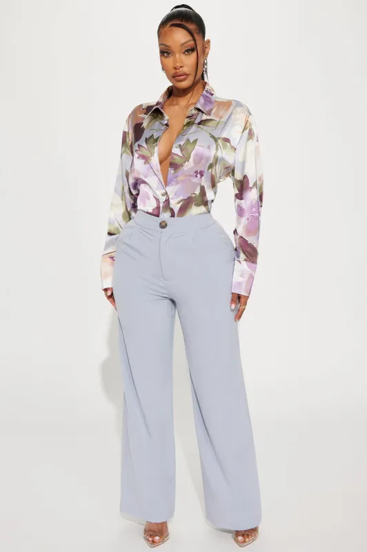 Take Chances Trouser - Slate Blue sold by Fashion Nova