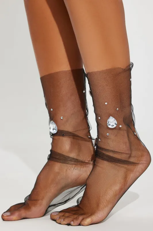 Life Of The Party Socks - Black sold by Fashion Nova