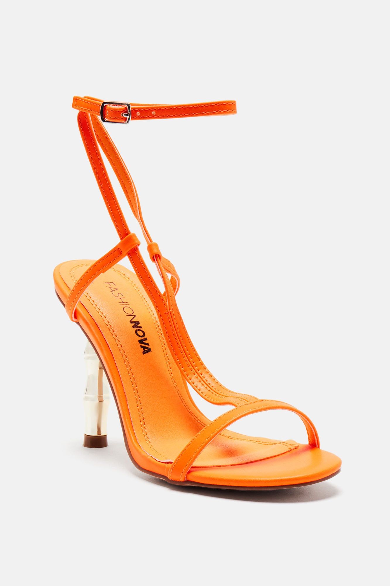 Deepest Secret Heeled Sandals - Orange sold by Fashion Nova product image thumbnail 3