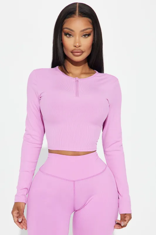 Wellness Ribbed Active Top - Bubblegum Pink sold by Fashion Nova