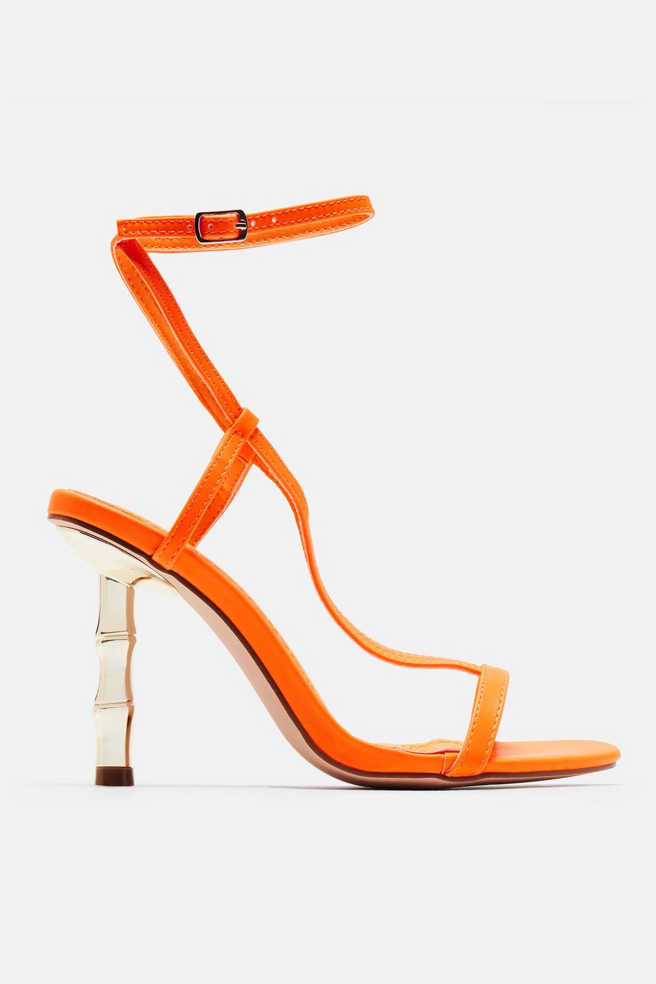 Deepest Secret Heeled Sandals - Orange sold by Fashion Nova product image thumbnail 4