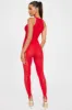 Alone In The Night Seamless Jumpsuit - Red sold by Fashion Nova
