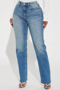 Make The Rules Stretch Straight Leg Jean - Medium Wash sold by Fashion Nova