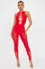Alone In The Night Seamless Jumpsuit - Red sold by Fashion Nova