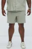 Bahamas Linen Cargo Shorts - Green sold by Fashion Nova