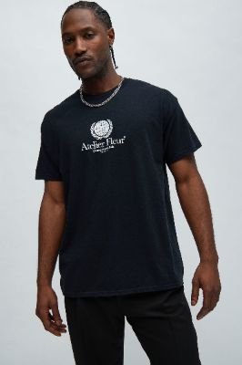 Atelier Fleur Worldwide Short Sleeve Tee - Black sold by Fashion Nova