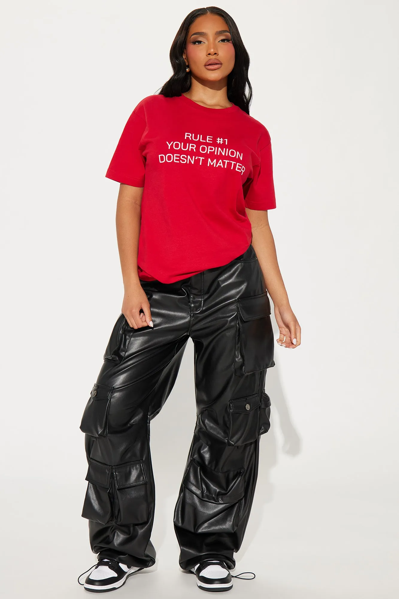 One Rule Crew Neck Tee - Red sold by Fashion Nova product image thumbnail 2