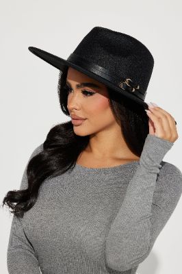 Morning Brunch Fedora - Black sold by Fashion Nova